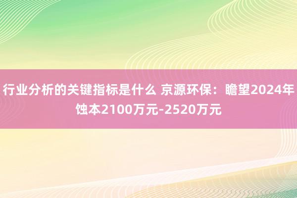 行业分析的关键指标是什么 京源环保：瞻望2024年蚀本2100万元-2520万元