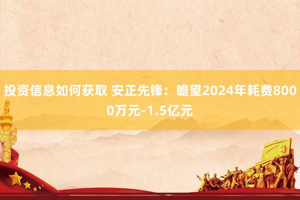 投资信息如何获取 安正先锋：瞻望2024年耗费8000万元-1.5亿元