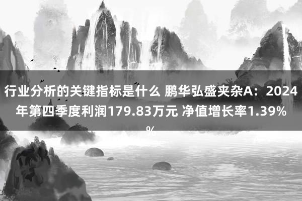 行业分析的关键指标是什么 鹏华弘盛夹杂A：2024年第四季度利润179.83万元 净值增长率1.39%