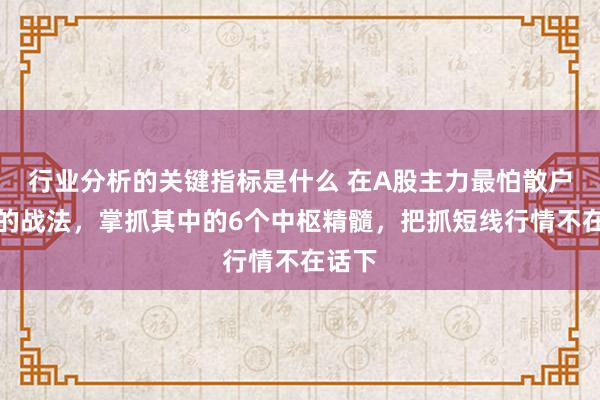 行业分析的关键指标是什么 在A股主力最怕散户学会的战法，掌抓其中的6个中枢精髓，把抓短线行情不在话下