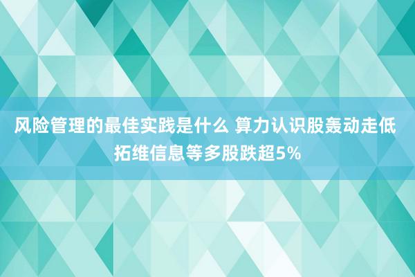 风险管理的最佳实践是什么 算力认识股轰动走低 拓维信息等多股跌超5%