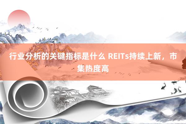 行业分析的关键指标是什么 REITs持续上新，市集热度高